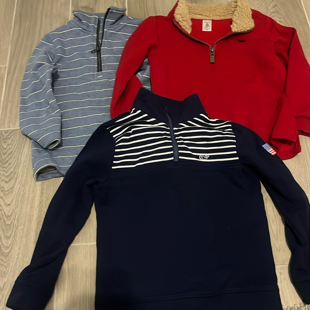 3 littlee boys zip up tops